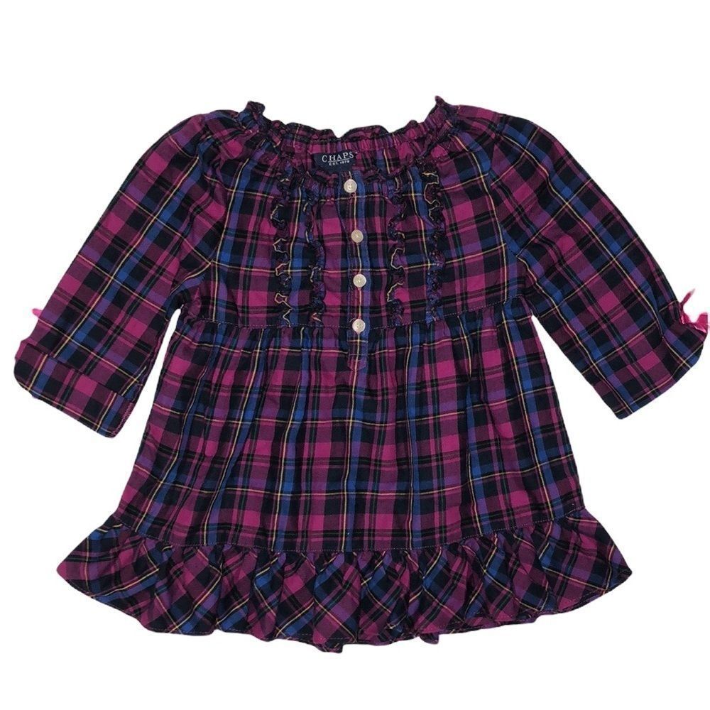 Chaps Plaid Blouse 3T